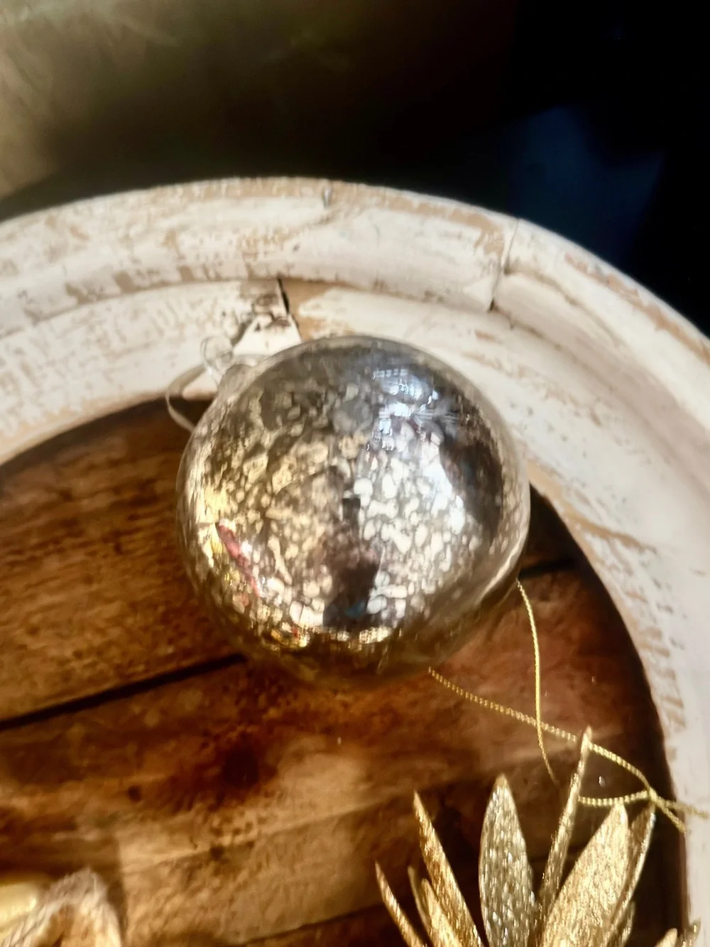 Gold and White Holiday Ornament Set - Home Accents